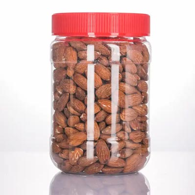 Food grade cylinder clear 32oz PET plastic pickle jar with lid bulk