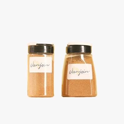 Unique design clear 6oz plastic seasoning jars with adjustable lids for kitchen