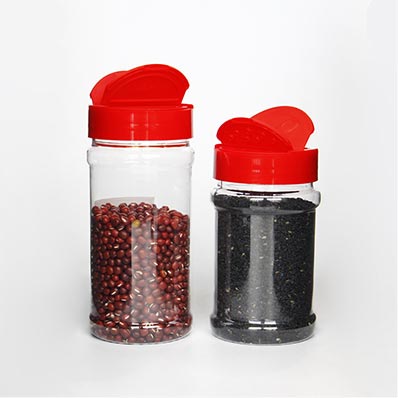 Bulk sale clear round 3oz plastic spice jars with lids and liner