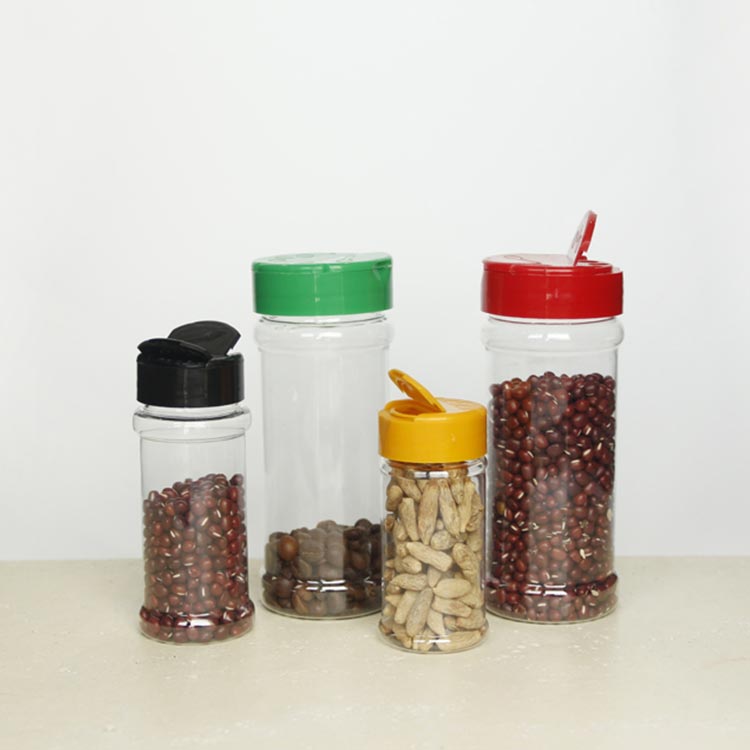 8oz Pet Plastic Spice Bottle Seasoning Container with Shaker Lid