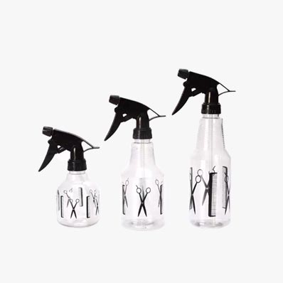 Wholesale clear 250/350/500ml plastic fine mist spary bottle for hair