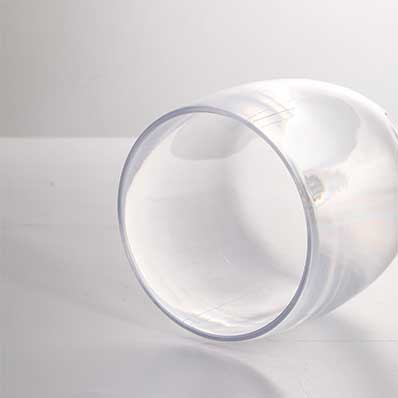 Crystal clear bpa free dishwasher safe 210ml plastic wine goblets bulk