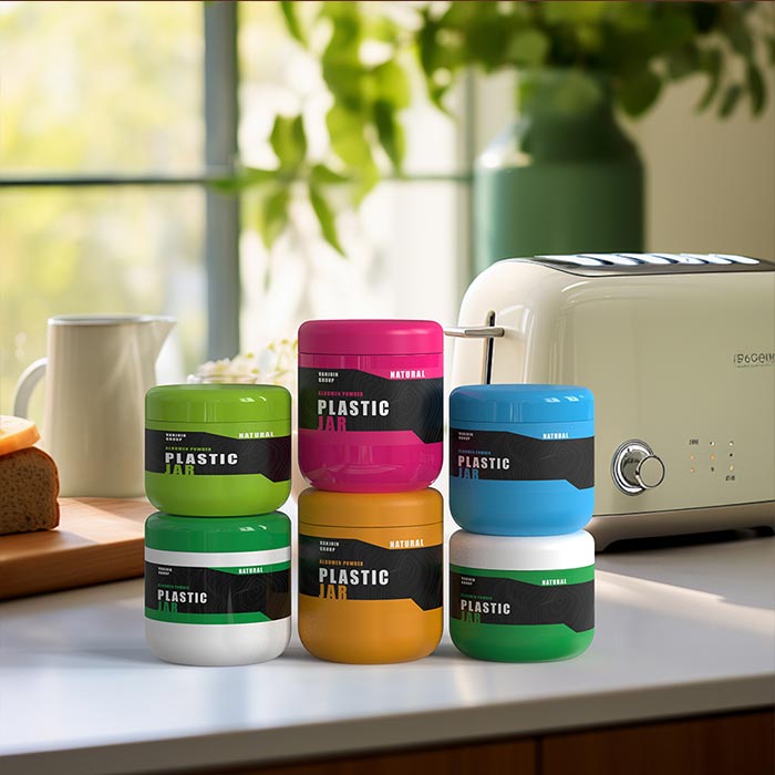 Small Airtight Plastic Jar for Beans Powder and Protein Powder Storage Wide Mouth Container Secure Lid Small Airtight Plastic Jar for Beans Powder and Protein Powder Storage Wide Mouth Container Secure Lid