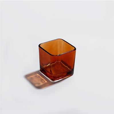 Luxury small square glass candle jars for DIY candle making